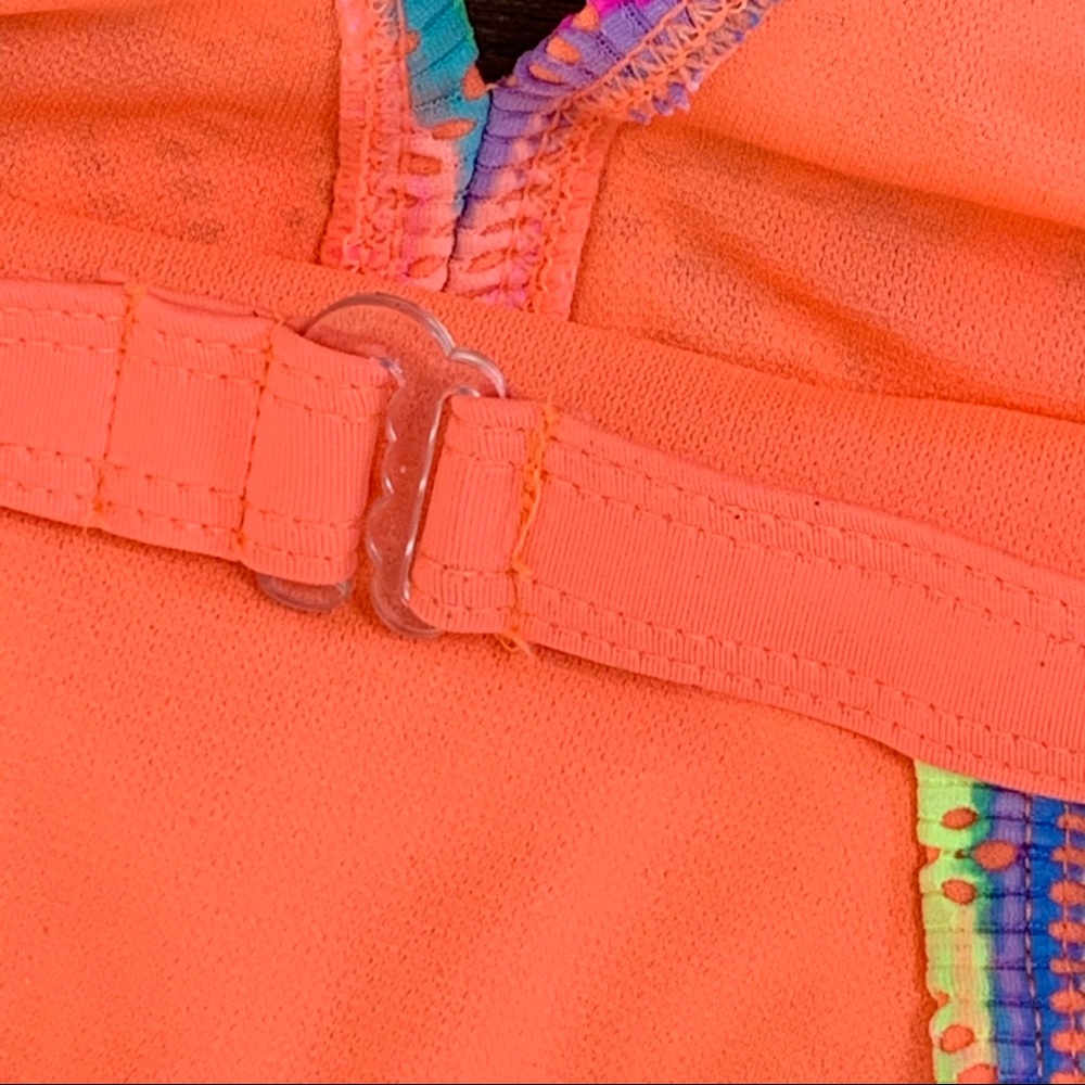 Girl's Colorful Ruffled Long Swim Top | 14 - Picture 5 of 6